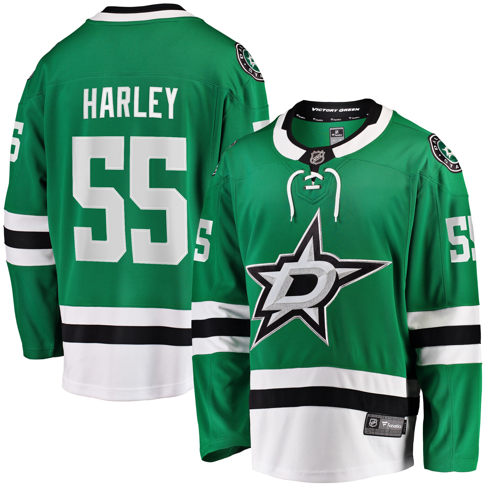 Thomas Harley Dallas Stars Fanatics Home Premier Breakaway   Jersey – Kelly Green