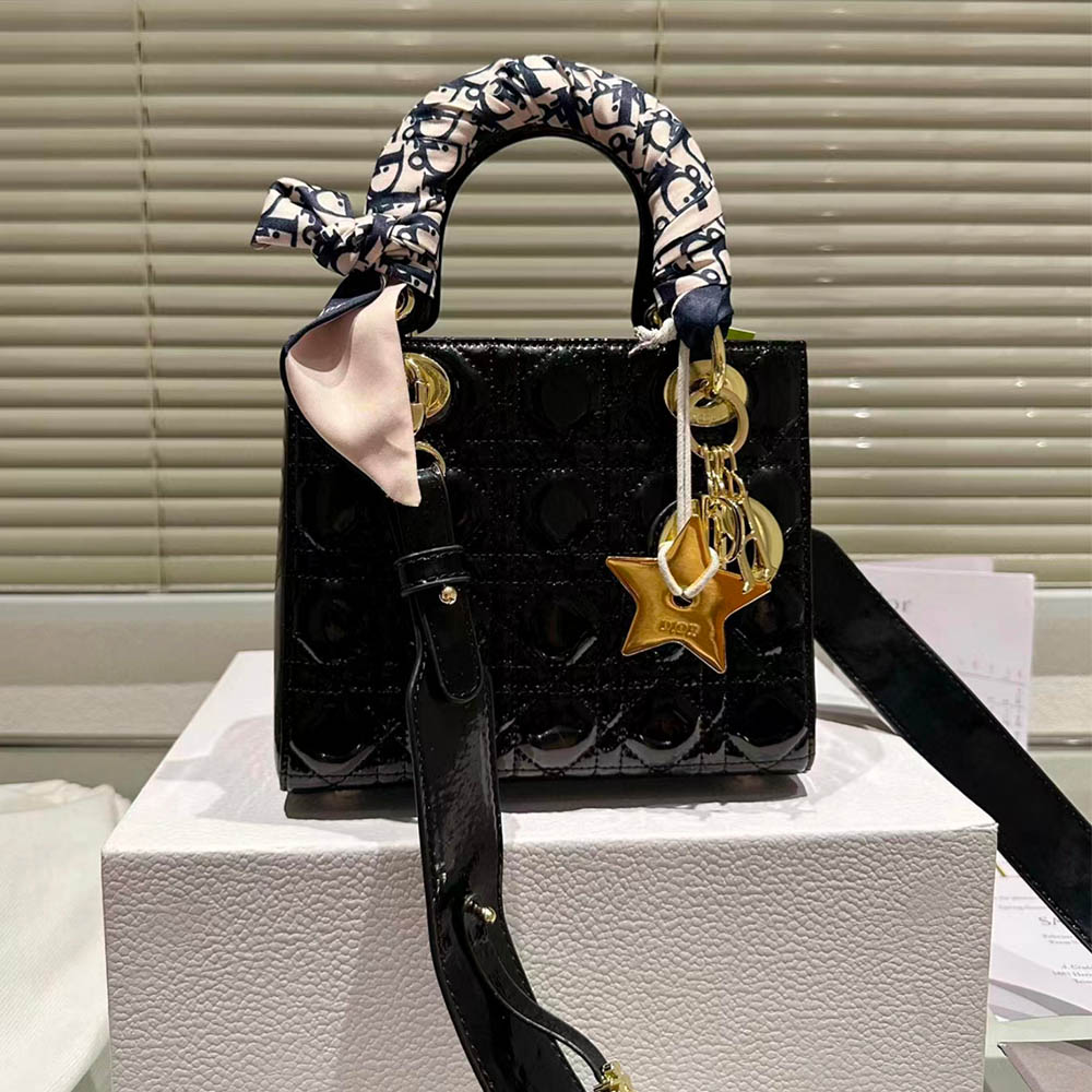 Dior Small Lady Bag - Lacquered Calfskin