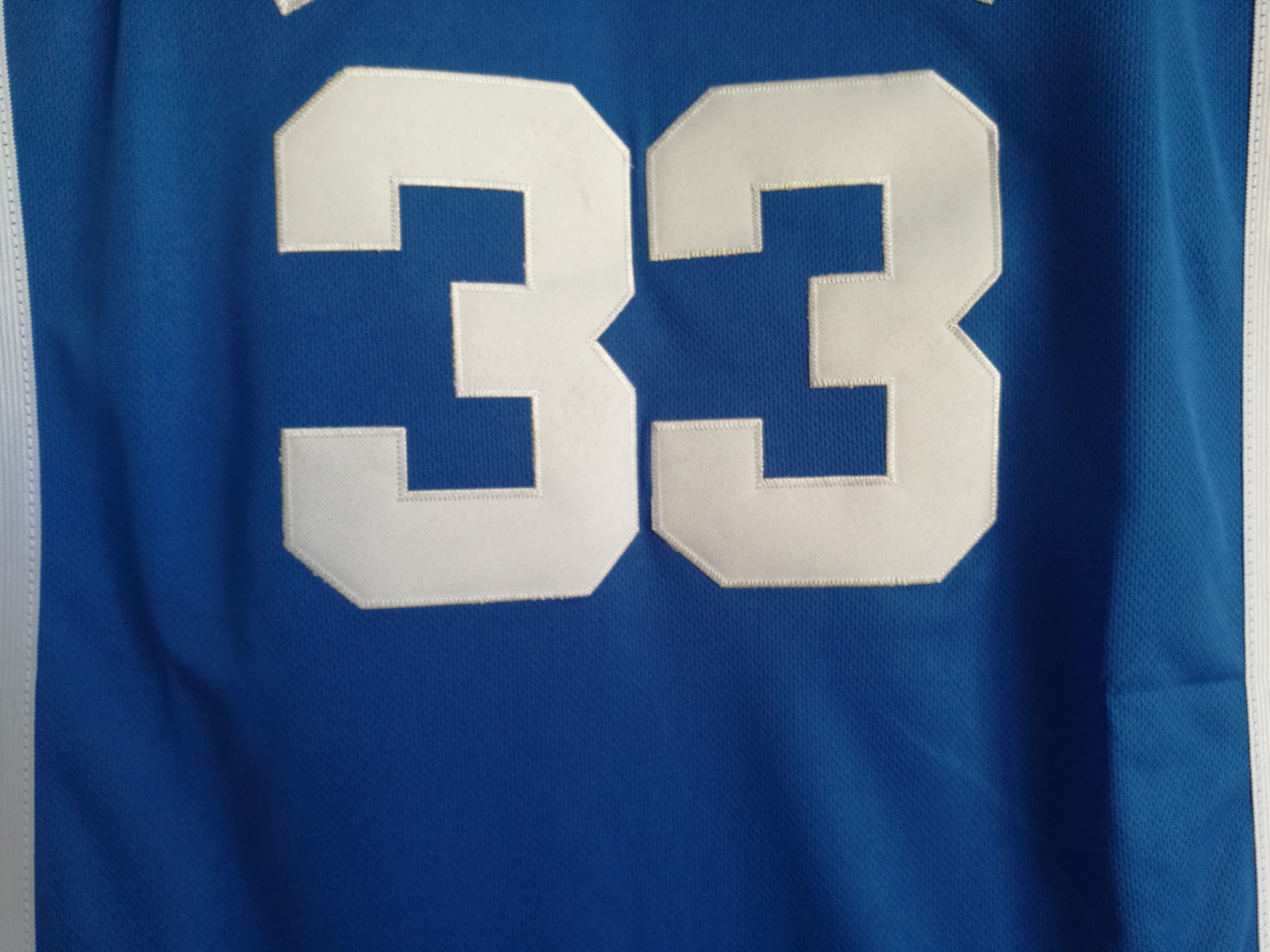 NCAA Duke University No. 33 Hill Blue Embroidered Basketball Jersey