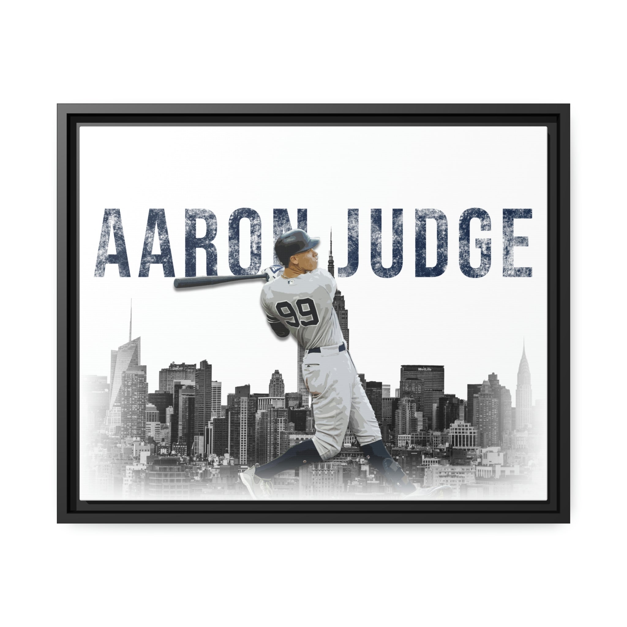 Aaron Judge New York Yankees Swinging Home Run Premium Wall Art Framed Canvas