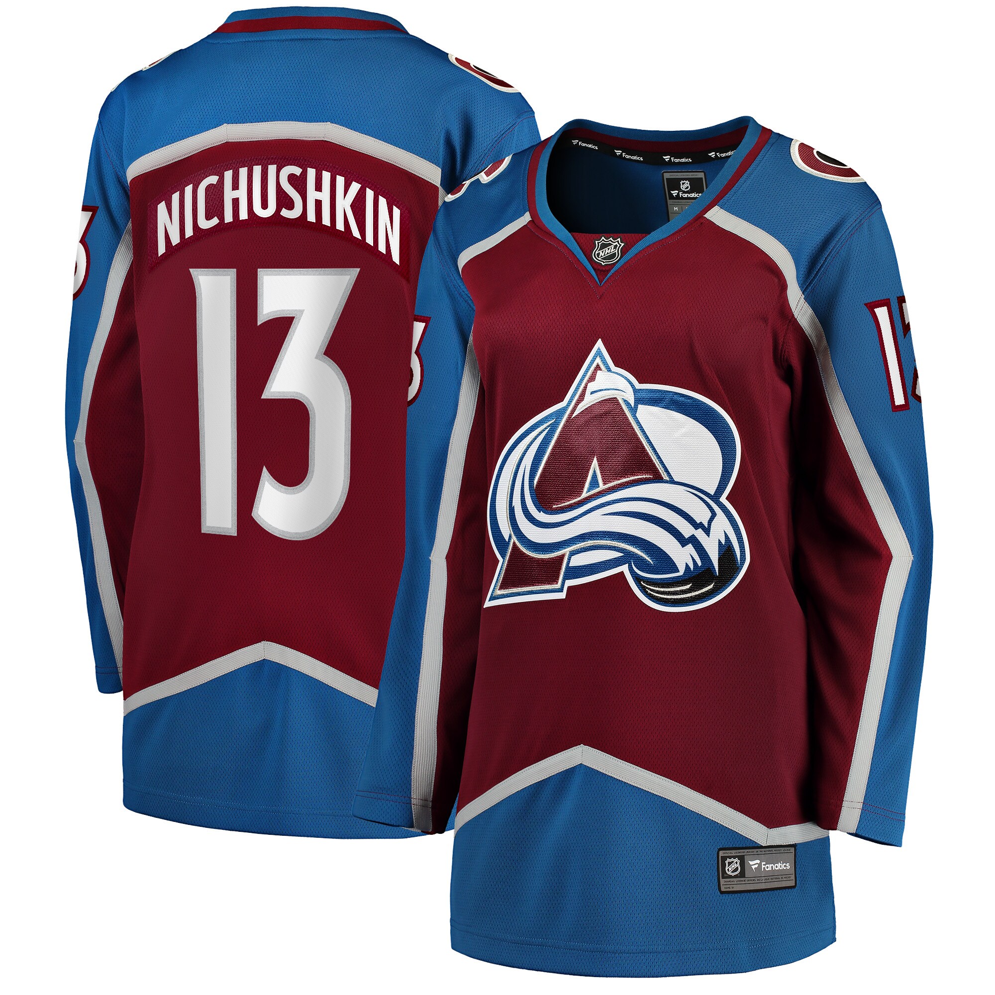 Valeri Nichushkin Colorado Avalanche Fanatics Women’s Home Breakaway   Jersey – Burgundy
