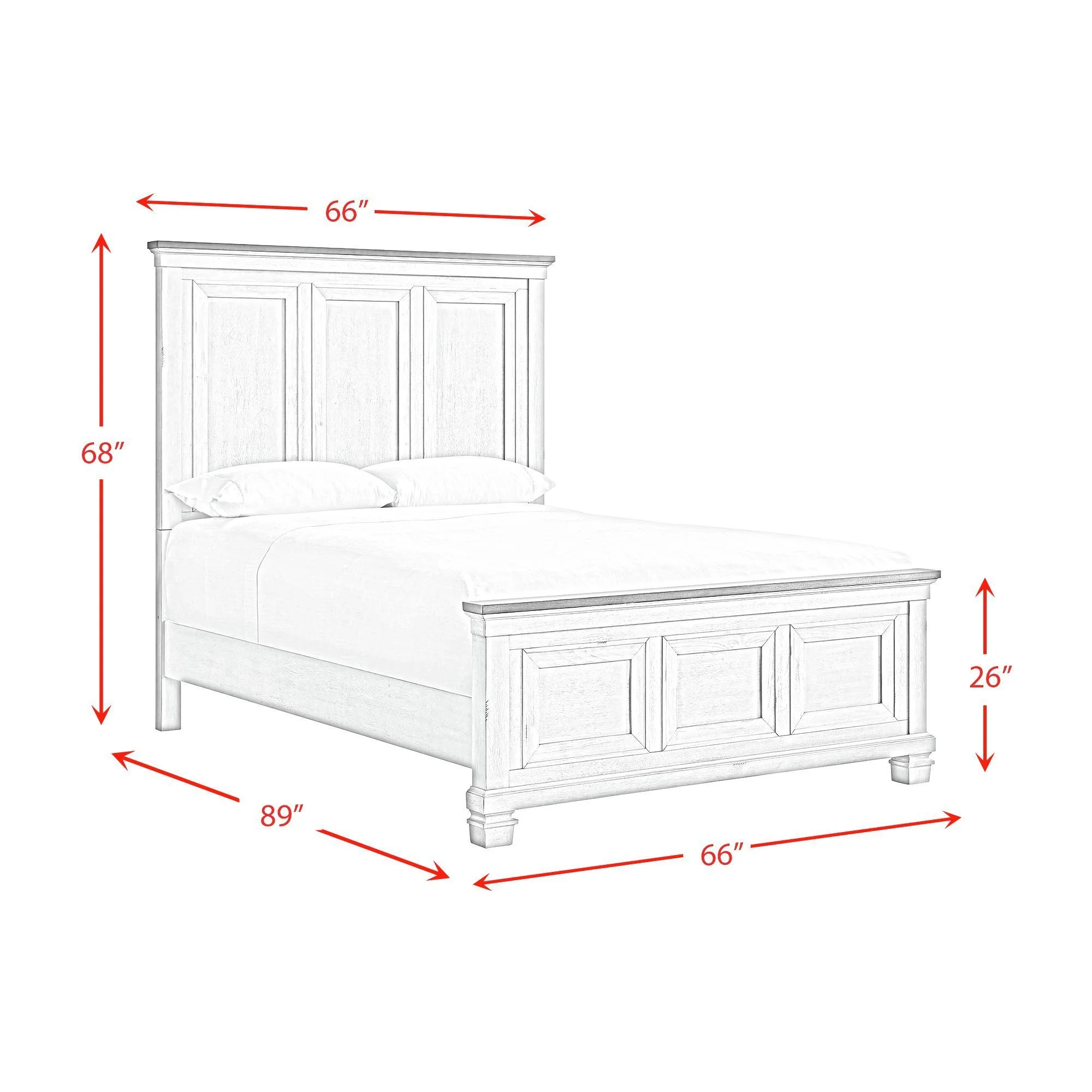 Picket House Furnishings Bloomfield Panel 5PC Bedroom Set - Medium Brown