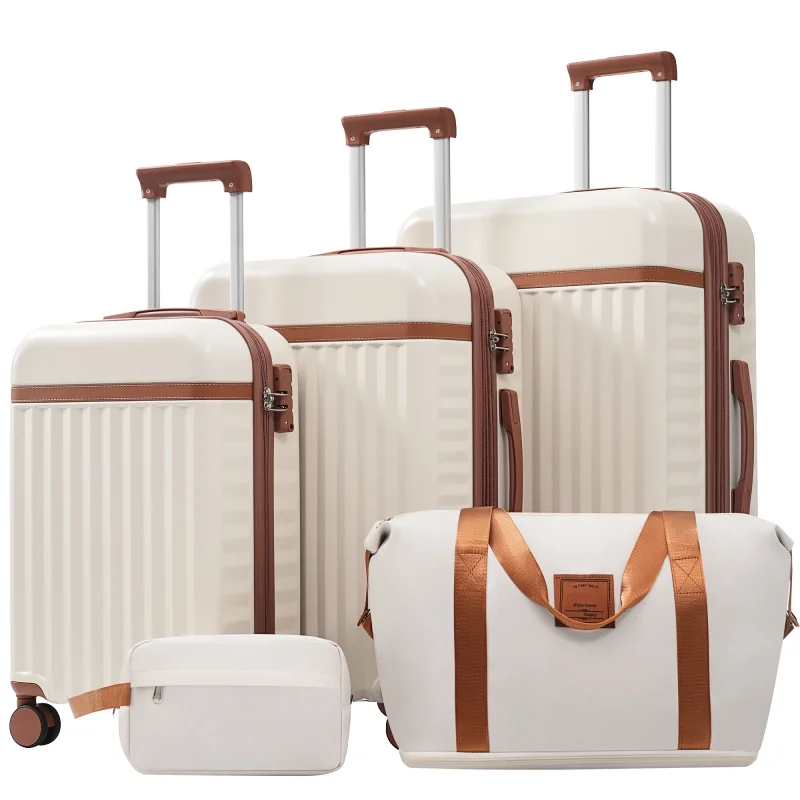 Front Opening Luggage Set 3 Piece, Hardside Carry on Suitcase with USB Port, Expandable Luggage with Handle Bag Spinner Wheels TSA Lock