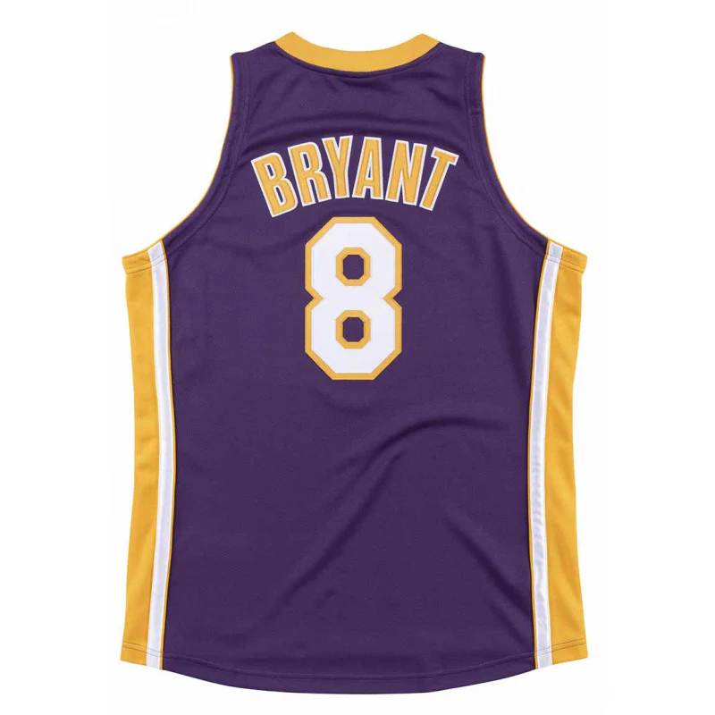 Lakers 8# Kobe Bryant Yellow 00-01 Jersey - 	Purple