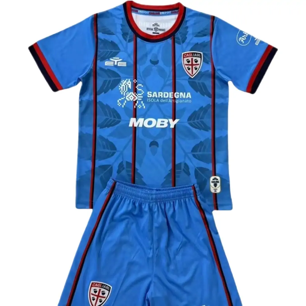 2025-26 Cagliari Calcio Second Away Kit - Short Sleeve Children's suit Fans Edition