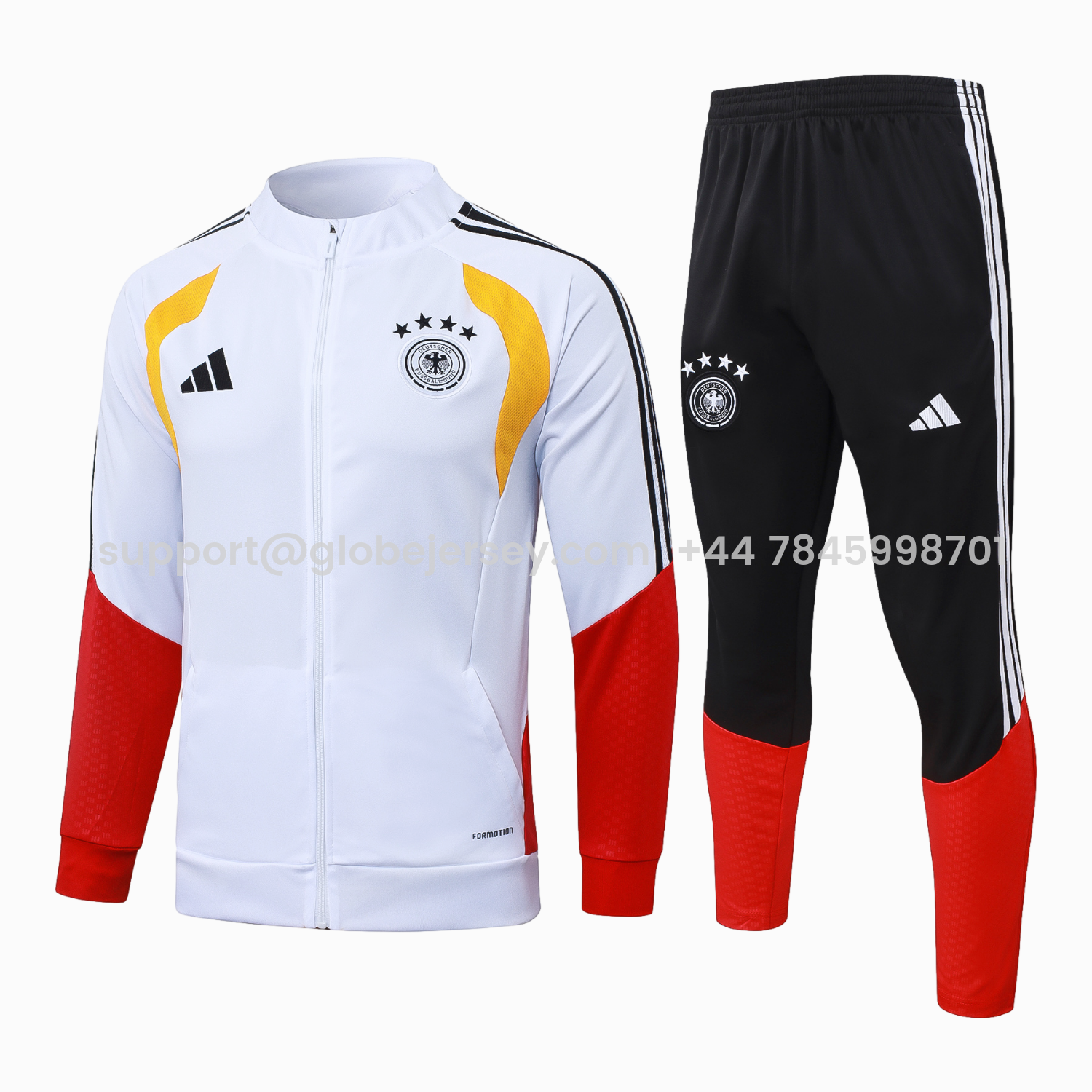 Germany 2026 Windbreaker Training Set - White Top and Black Pants