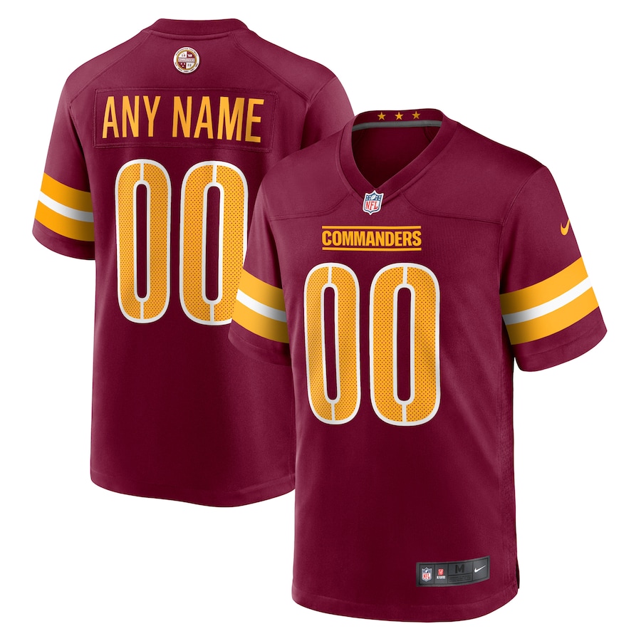 Washington CommandersBurgundy Custom Jersey