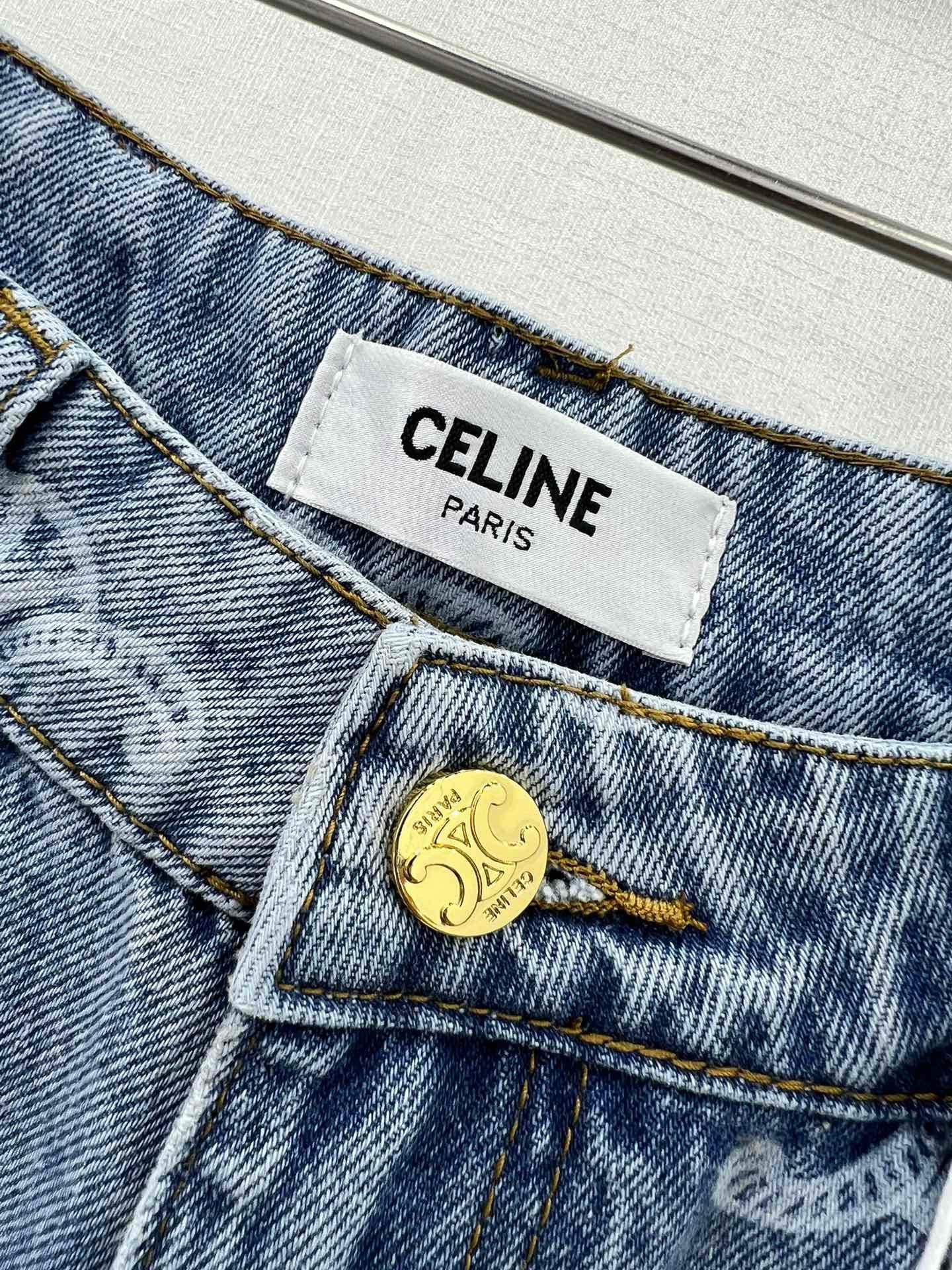 Twill cotton denim fabric with full-print Arc de Triomphe