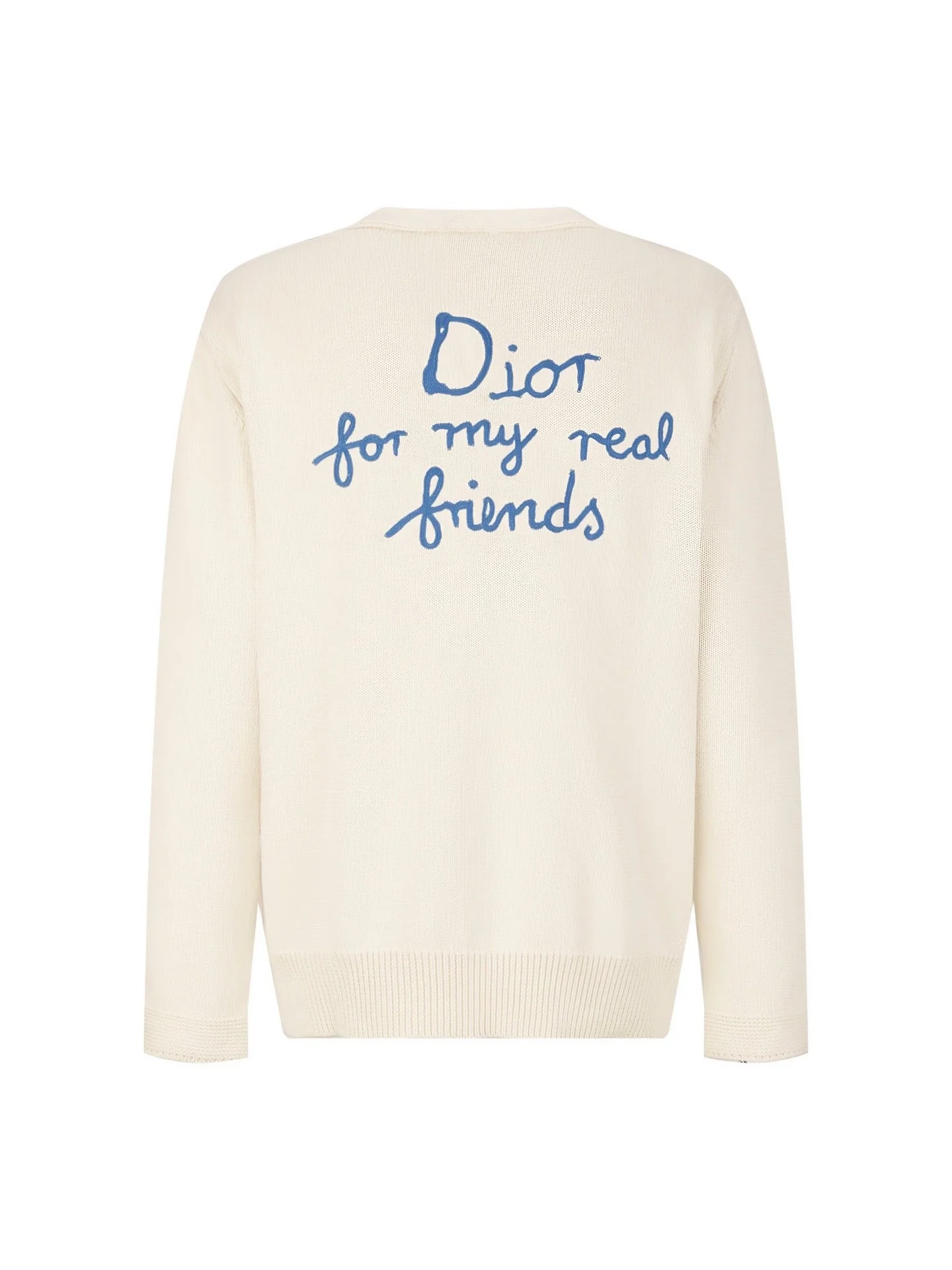 Embroidered cotton-blend button-down cardigan