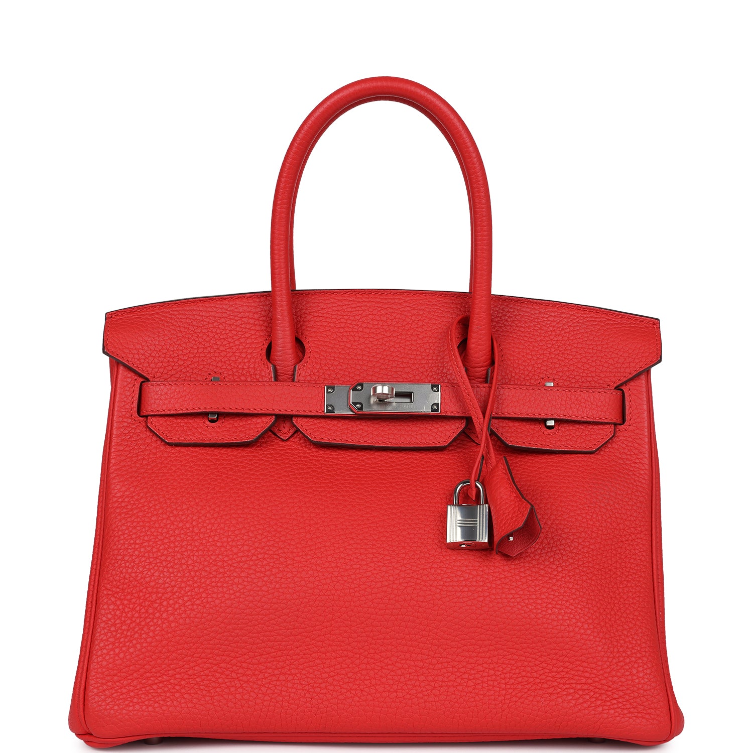 Birkin 30 Rouge Tomate Clemence Palladium Hardware