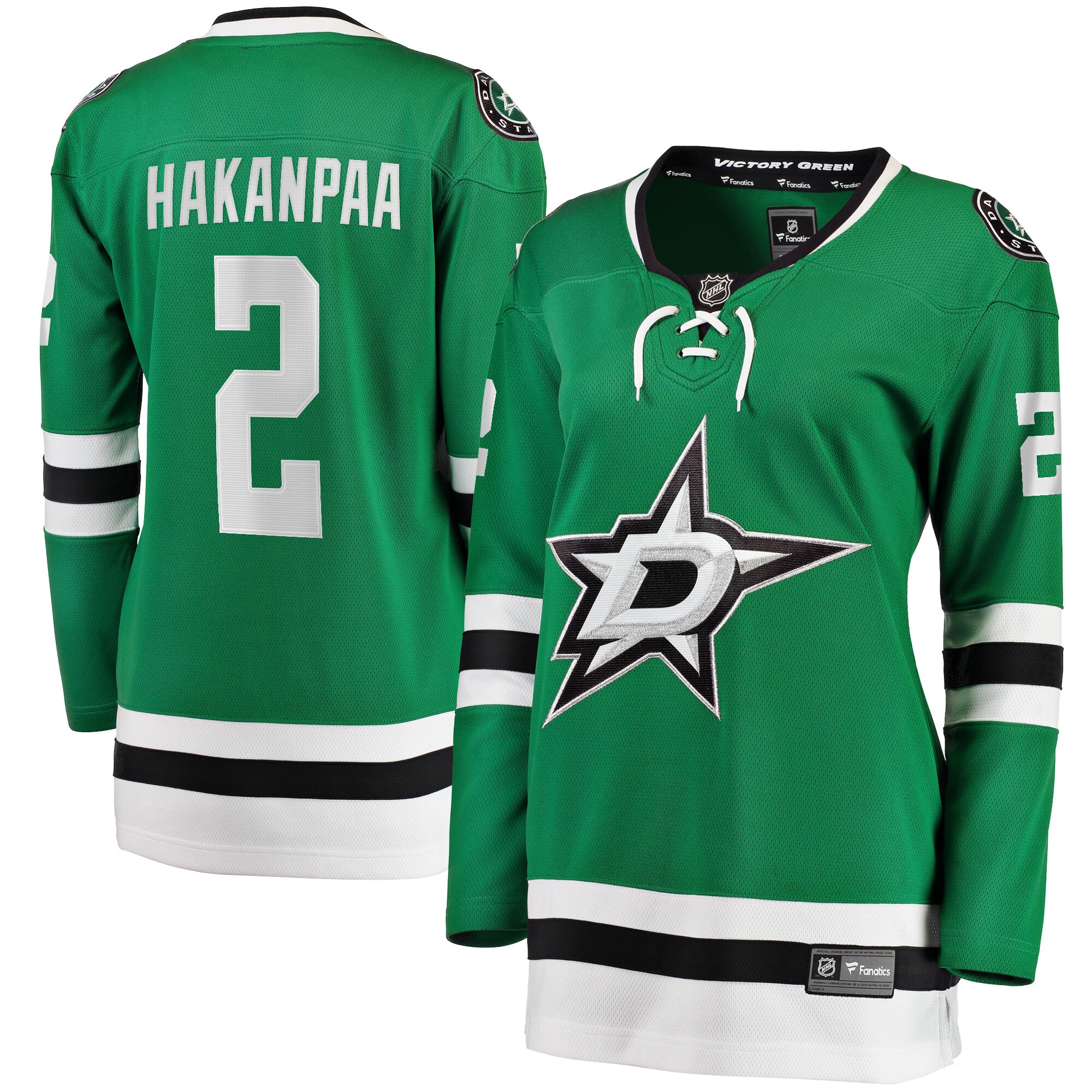 Jani Hakanpaa Dallas Stars Fanatics Women’s Home Breakaway   Jersey – Kelly Green