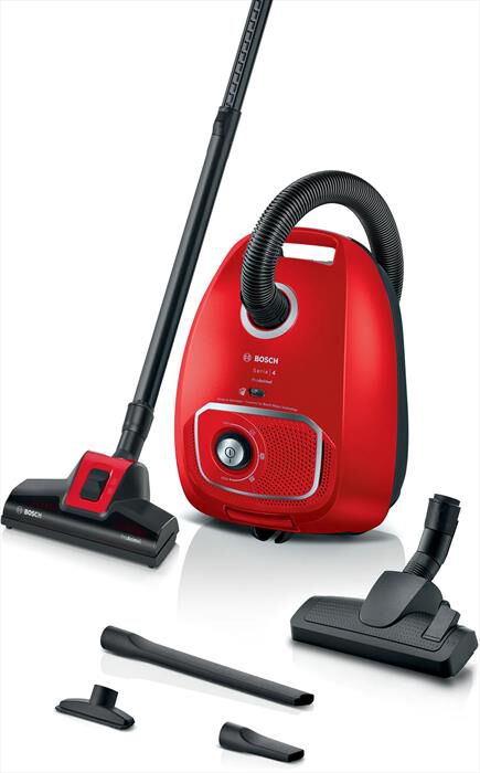 BOSCH - Aspirapolvere a traino BGB41PET1-Nero, Rosso