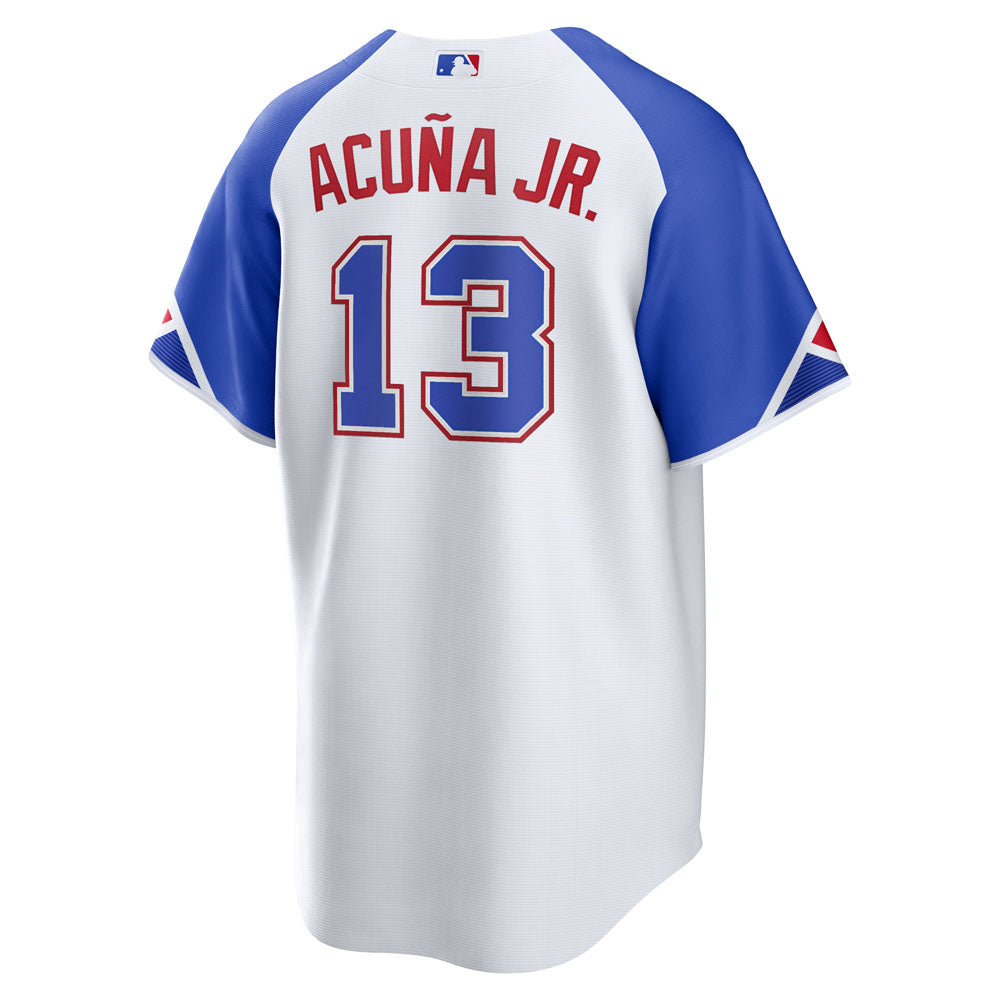 Men's Atlanta Braves Ronald Acuña Jr. 2023 City Connect Replica Jersey - White