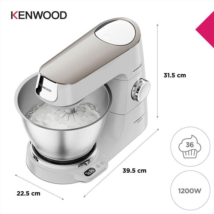 KENWOOD. - Planetaria Titanium Chef Baker KVC65.001SI-SILVER