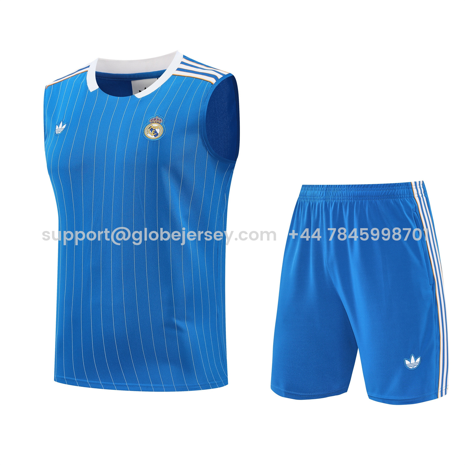 Real Madrid 25-26 Vest Training Set - Blue Vest & Blue Shorts