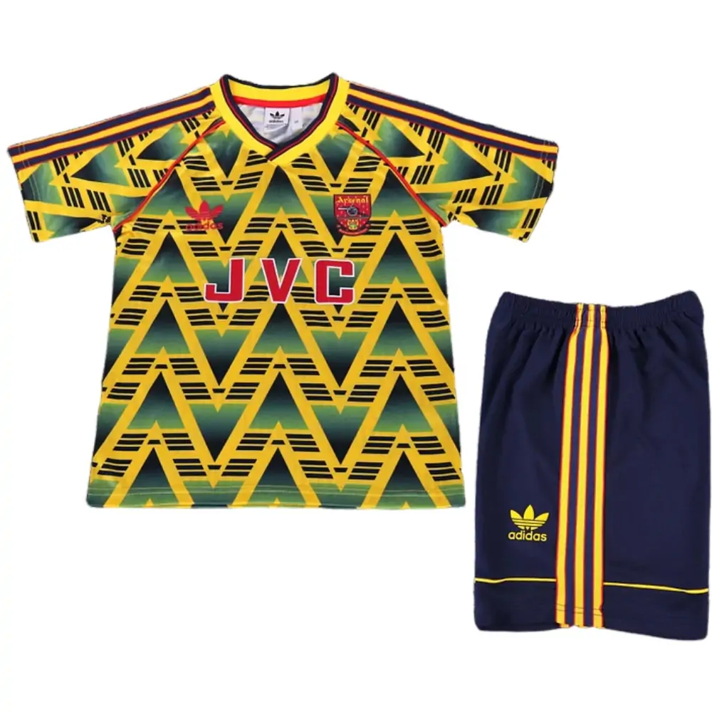 1991-93 Arsenal Away Retro Children's Jersey Set - Fans Edition