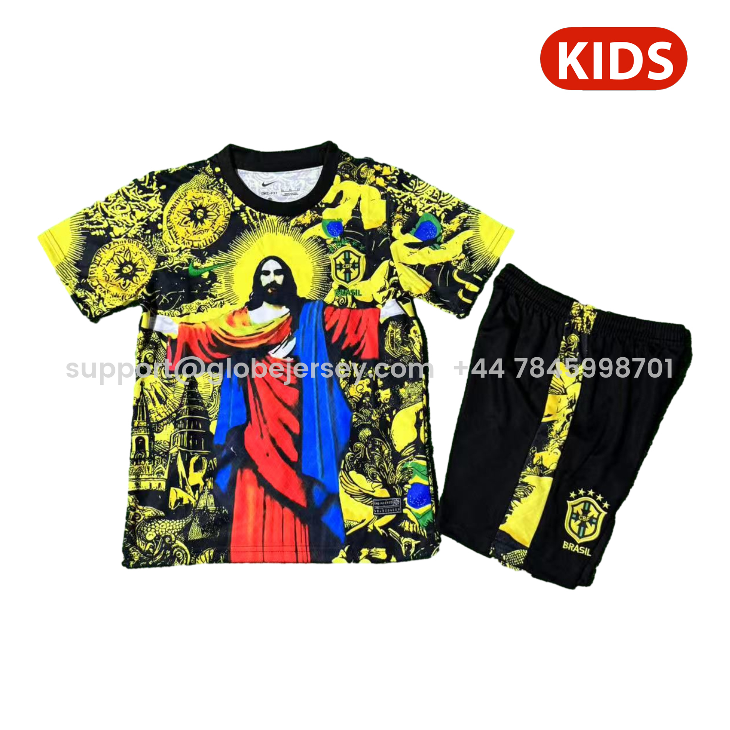 Brazil 25-26 Red Jesus Yellow Special Kids Kit
