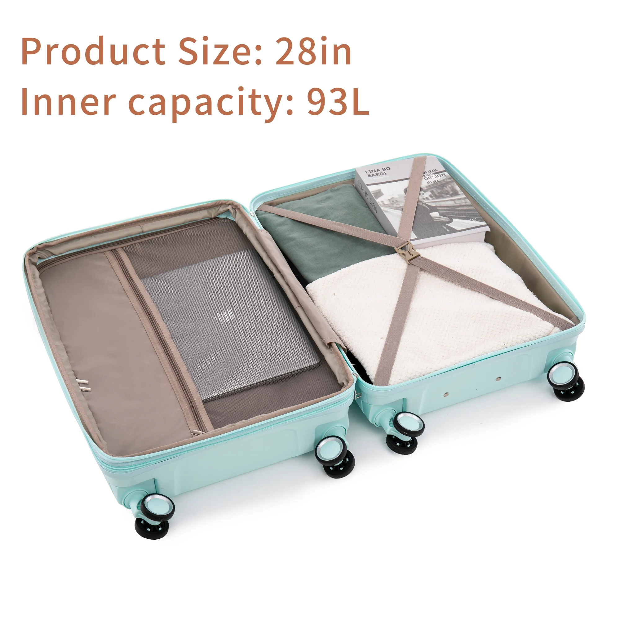 Luggage Sets 3 Piece(20/24/28), Expandable Carry On Suitcase with ABS Spinner Wheel TSA Lock