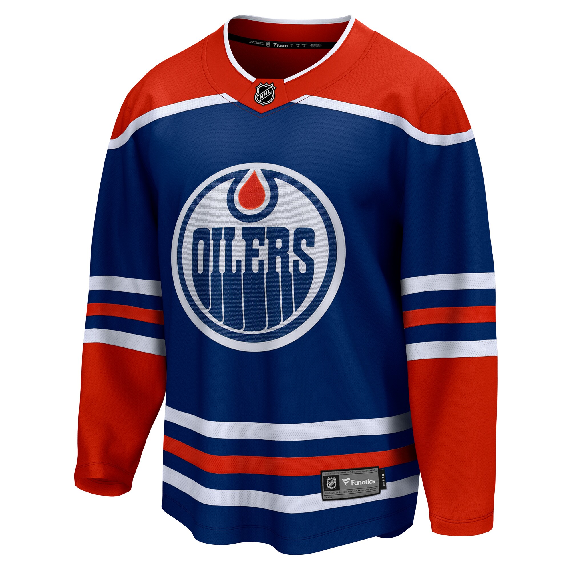 Edmonton Oilers Fanatics Home Breakaway Blank Jersey – Royal