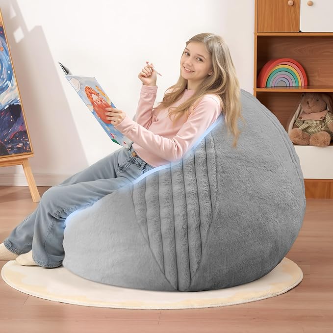 BUBBLEBEAN 2FT Bean Bag Chairs Teardrop Beanbag Chair