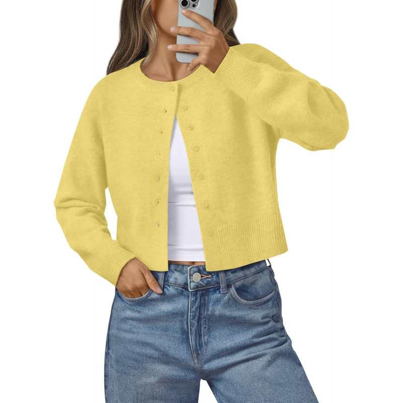 Women's Lightweight Cardigan Cropped Knit Fall Cute Sweaters 2026