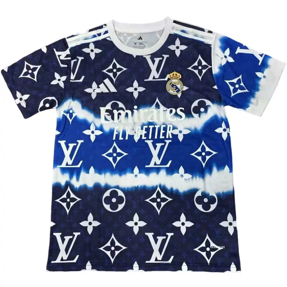 2025-26 Real Madrid LV co-branded version royal blue - jersey - fan version