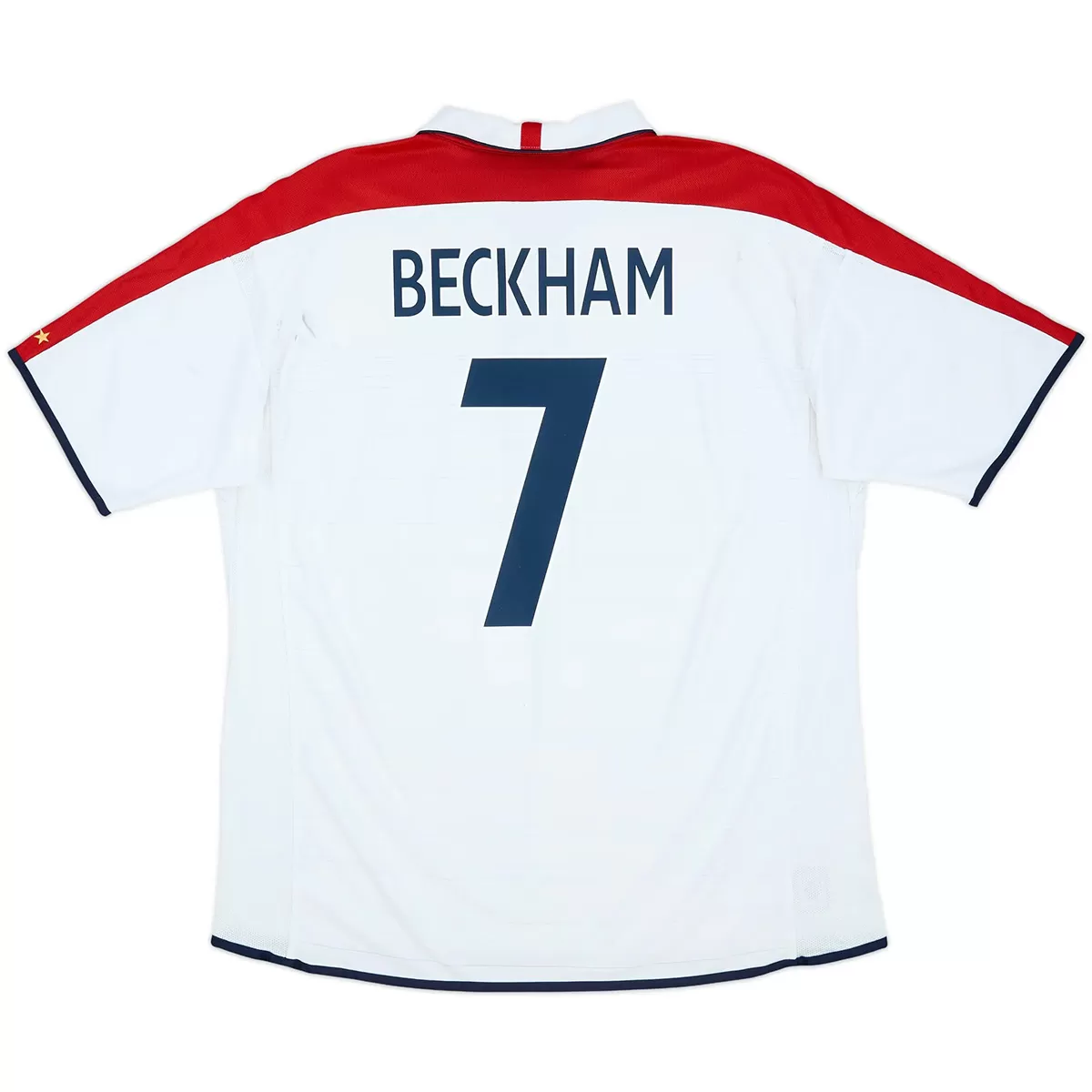 BECKHAM #7 Retro England 2004 Home Football Jersey