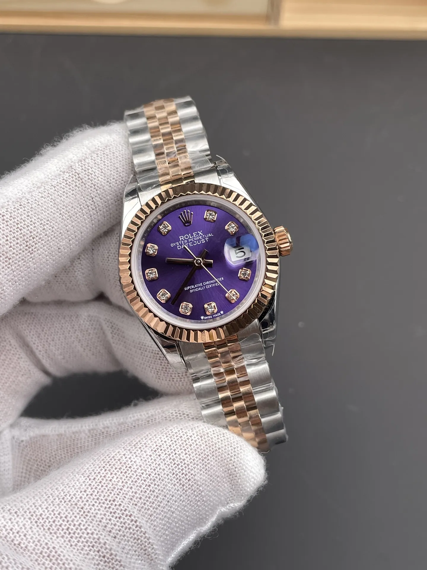 Rolex Datejust Rose Gold Ladies 28mm