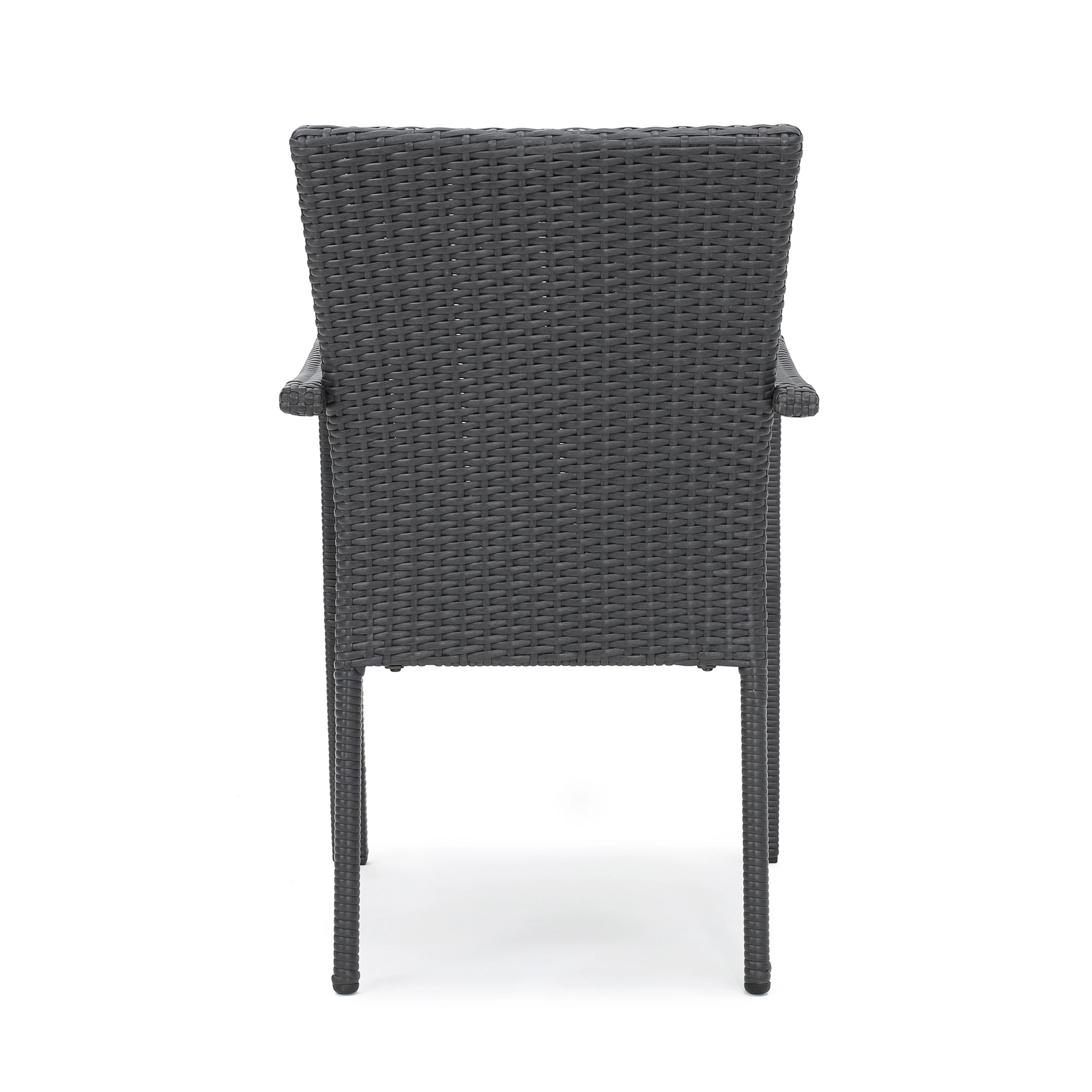 Jabari Outdoor Wood and Wicker Expandable 8 Seater Dining Set, Gray