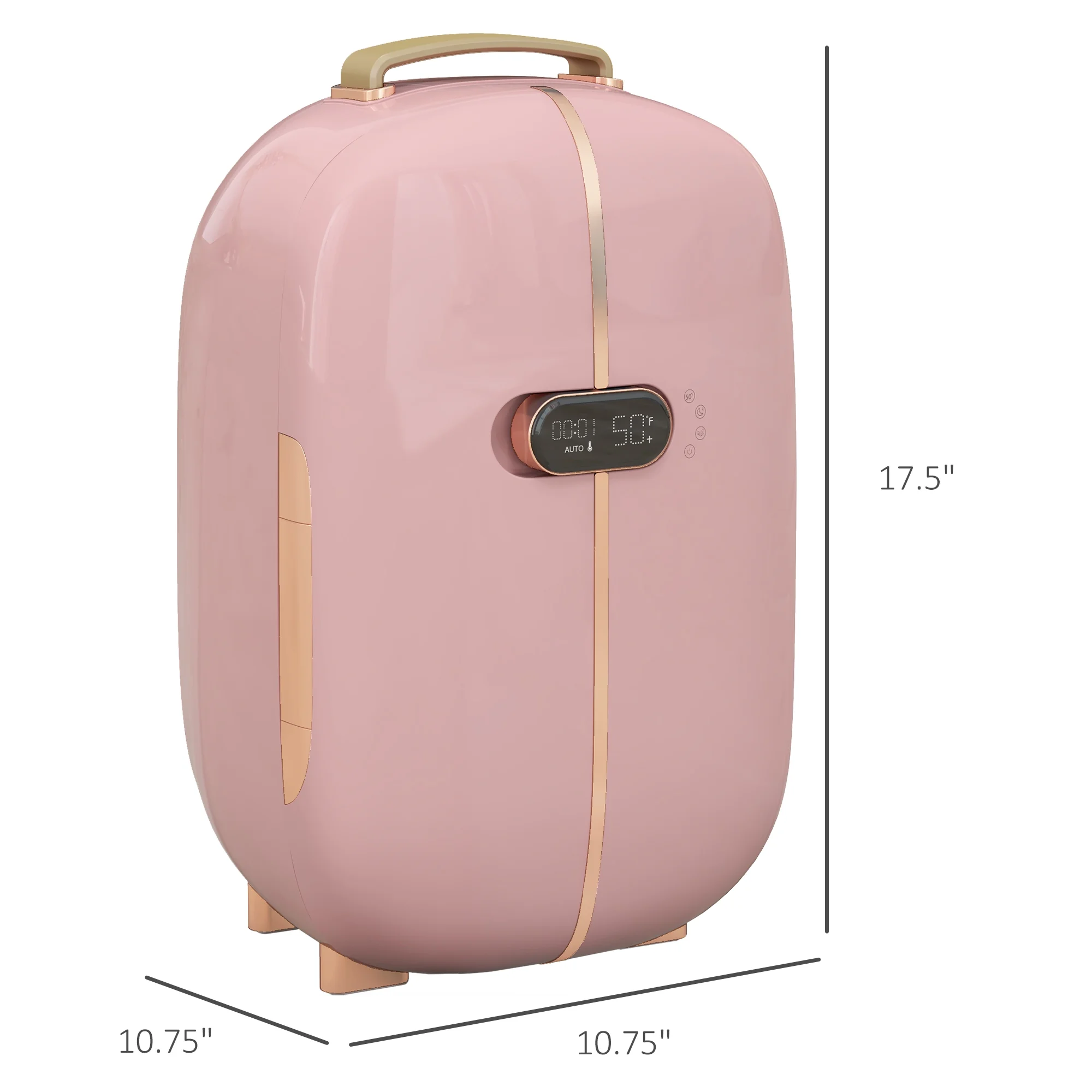 HOMCOM Portable Skincare Fridge with LED Display, 12L Mini Fridge for Beauty, Makeup and Cosmetics