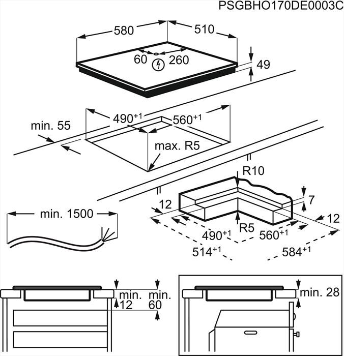 AEG - Piano cottura induzione IKS64453IB-Nero