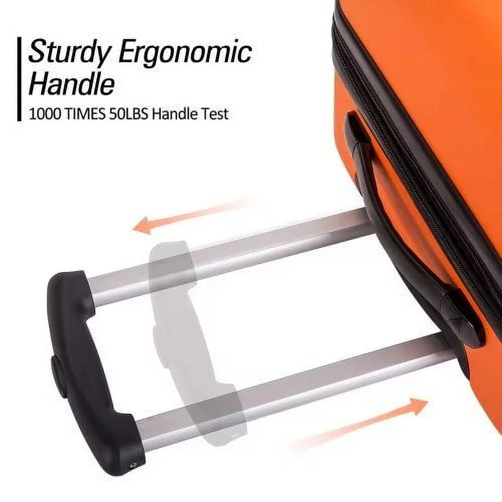 Expandable Suitcase Set of 3 with Double Spinner Wheels, Indestructible PP Material Hard Shell Luggage Sets TSA Lock, Carry on Expandable, Lightweight,20
