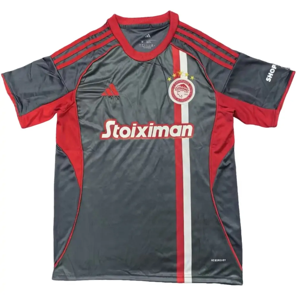 2025-2026 Olympiacos Second Away Jersey Black - Fan Edition