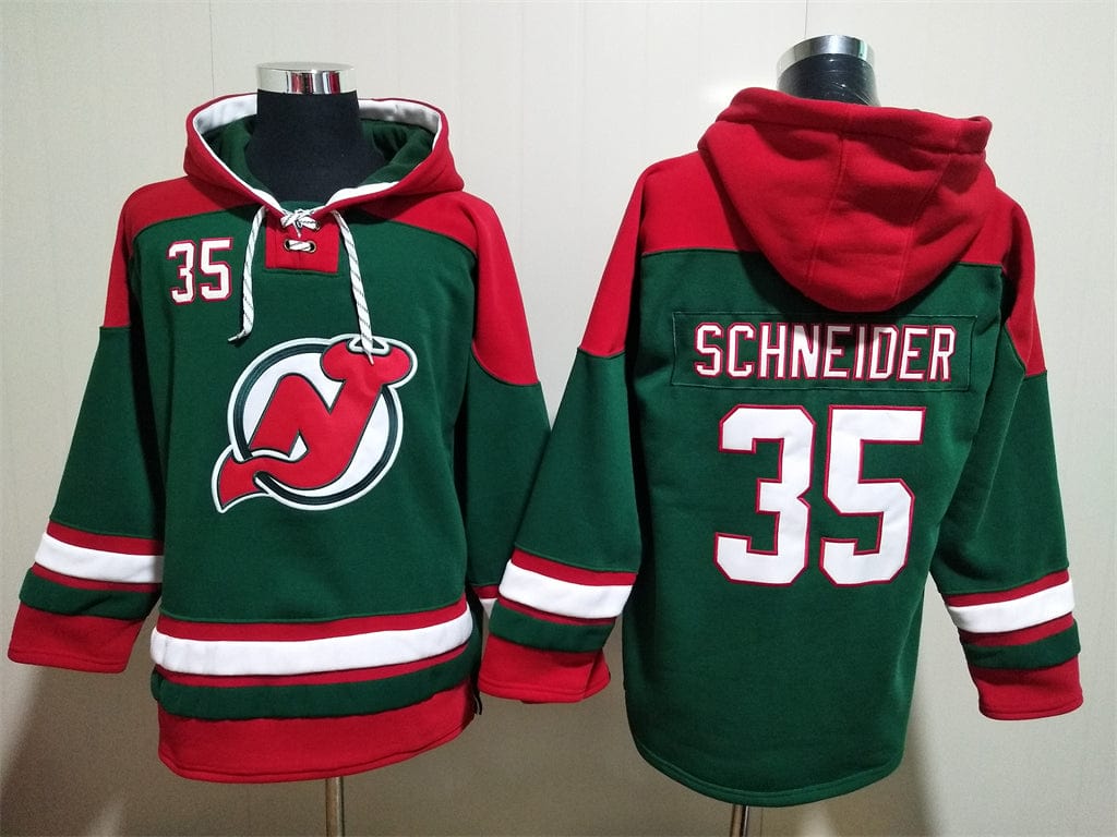 New Jersey Devils Hoodie #35 SCHNEIDER (Green)