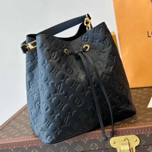 Louis Vuitton Néonoé Mm Monogram Empreinte Black 10.2 Inches M45256