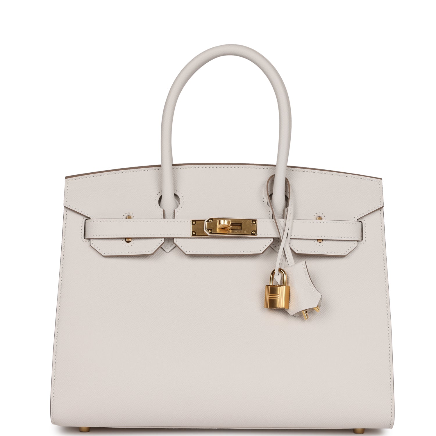 Birkin Sellier 30 Gris Pale Epsom Gold Hardware