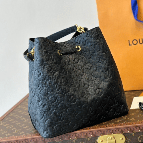 Louis Vuitton Néonoé Mm Monogram Empreinte Black 10.2 Inches M45256