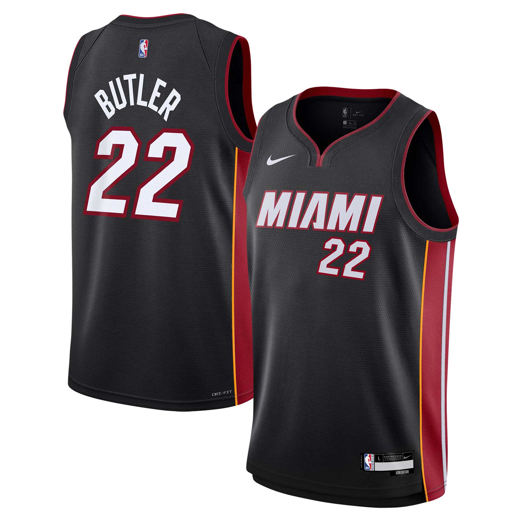 Youth Miami Heat Jimmy Butler  Black Swingman Jersey - Icon Edition