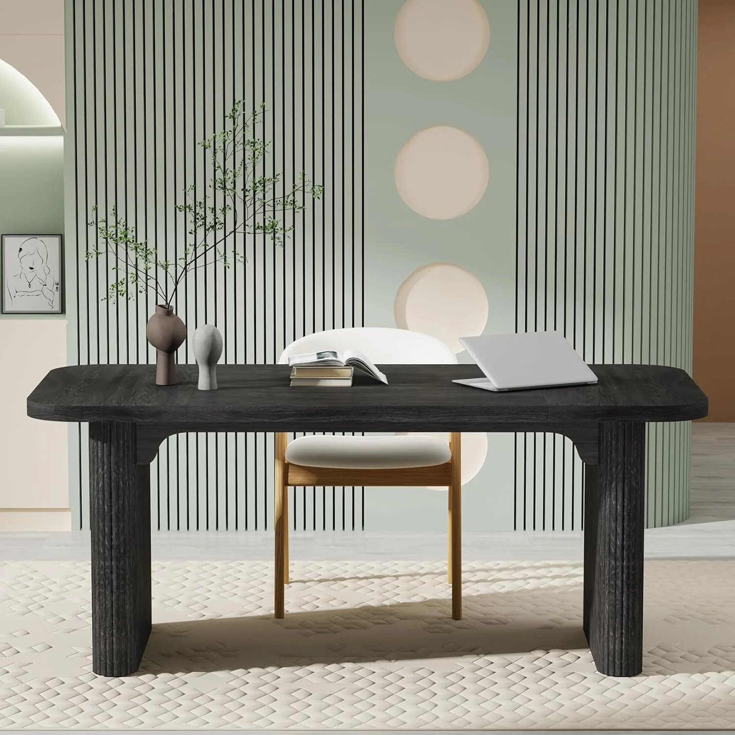 Tribesigns 63'' Computer Desk, Simple Rectangular Writing Table for Home Office Study Room Bedroom