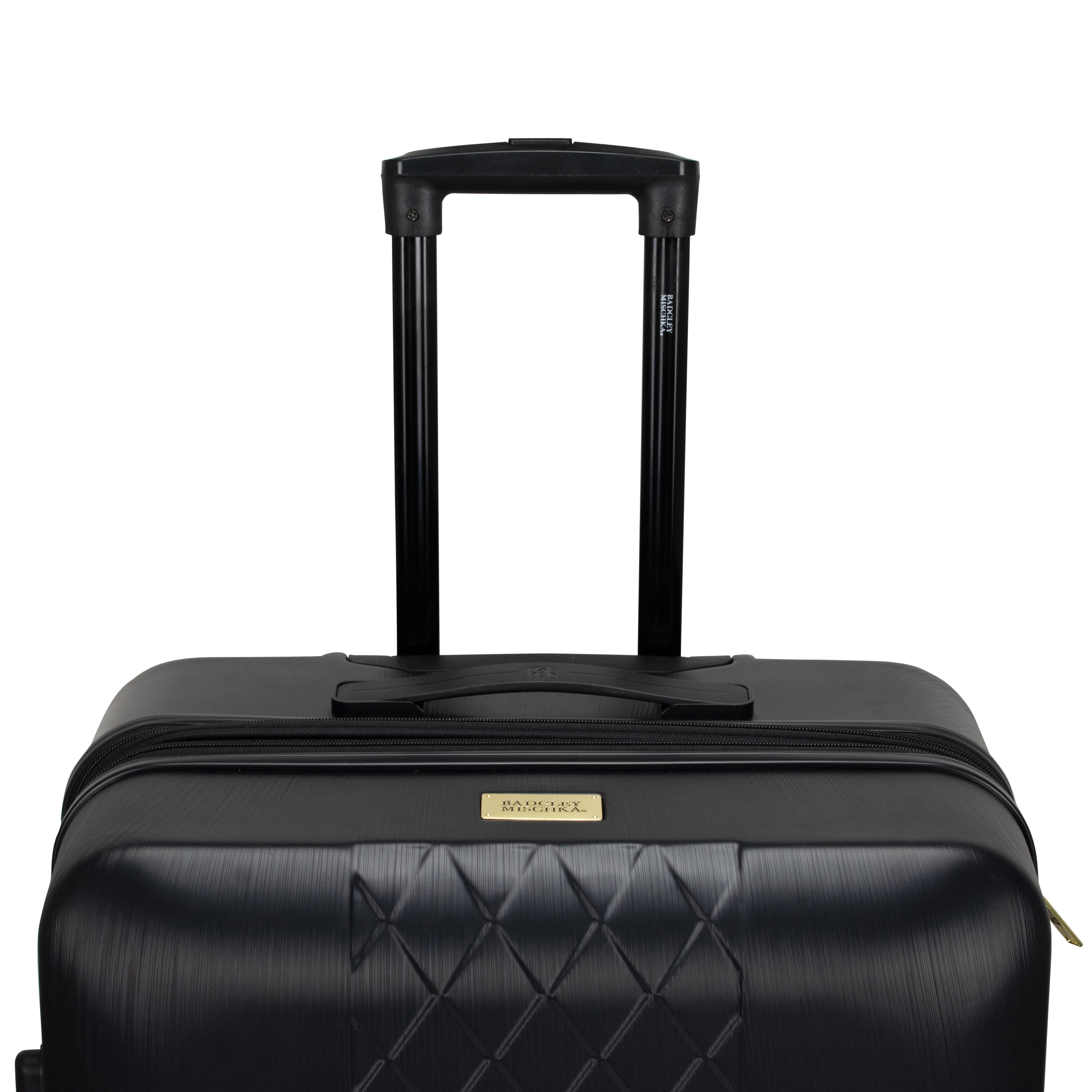 BADGLEY MISCHKA Diamond 3 Piece Expandable Luggage Set (Black)