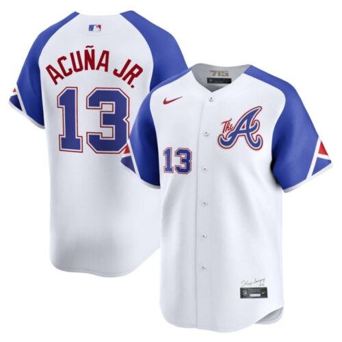 Atlanta Braves Ronald Acuña Jr White 2023 City Connect MLB Jersey