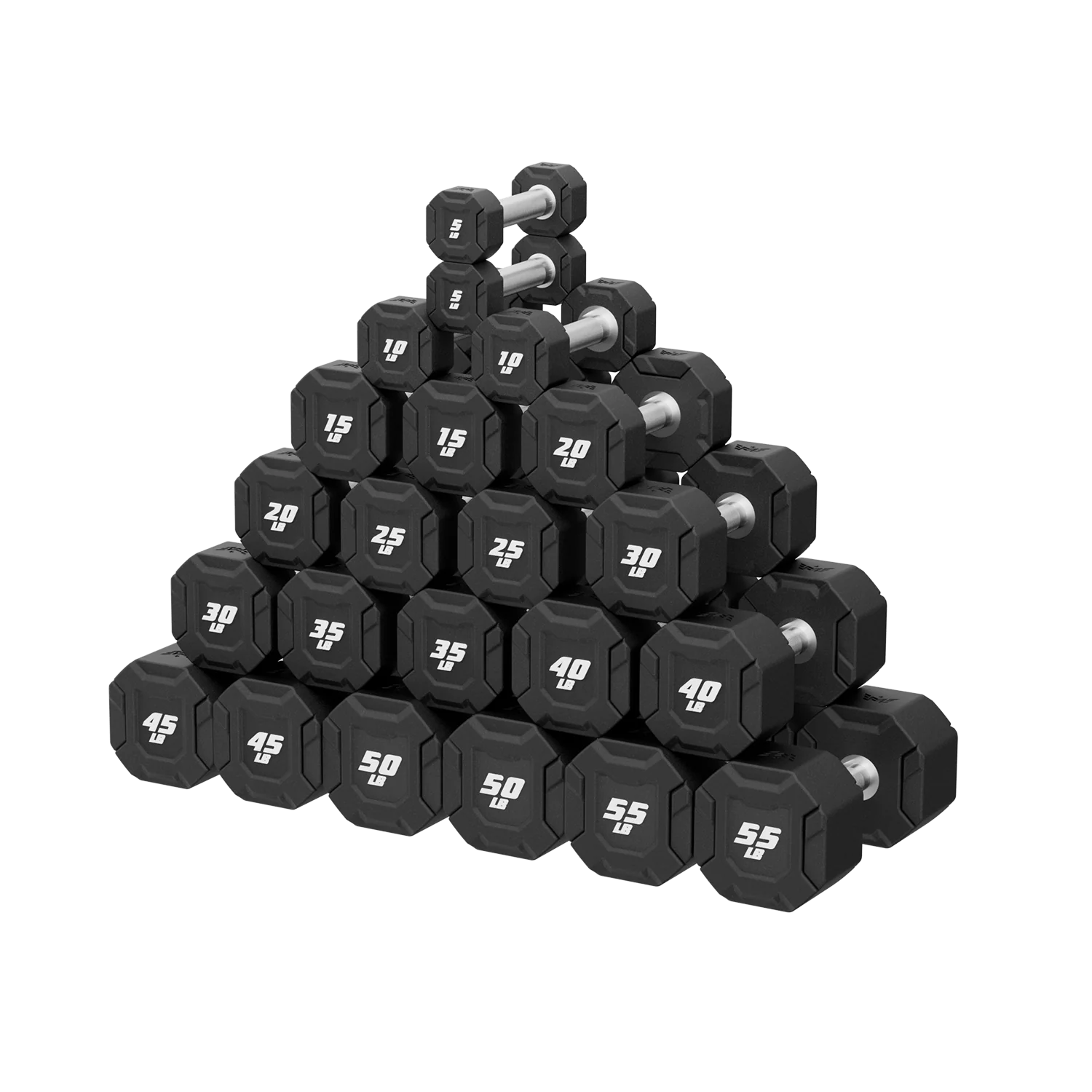 Major Fitness Urethane Octagonal-Shield Dumbbells