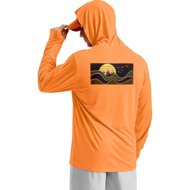 Men's UPF 50+ Sun Protection Hoodie Lightweight Long Sleeve