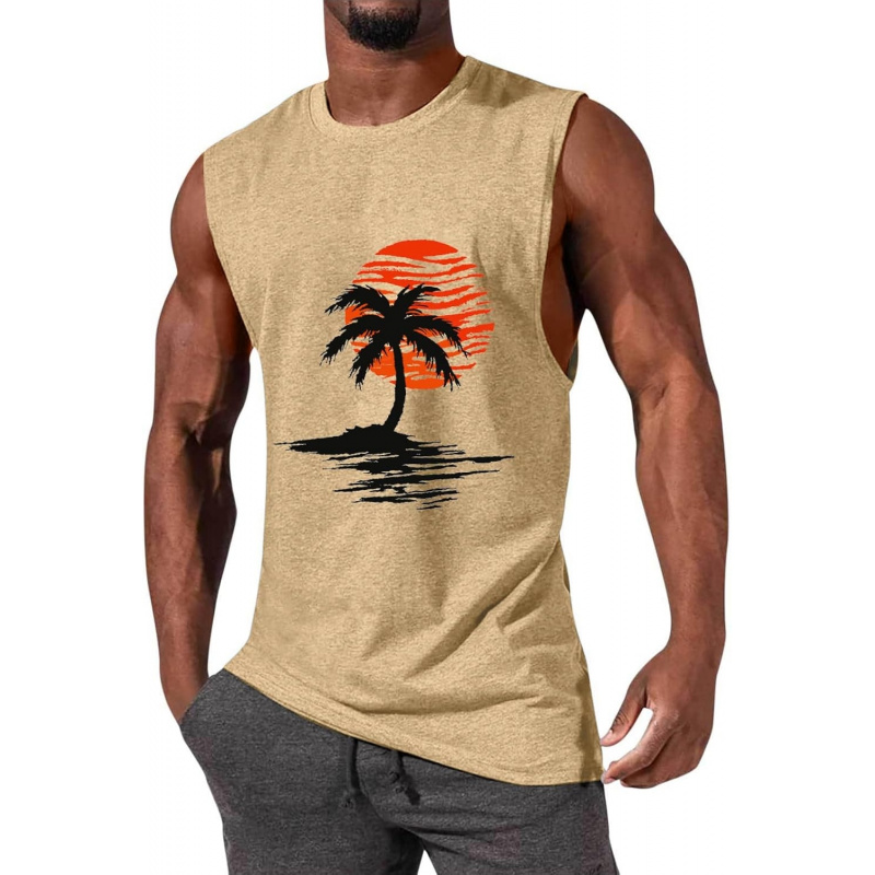 Men's Tank Tops Sleeveless Tee Shirts Casual Summer