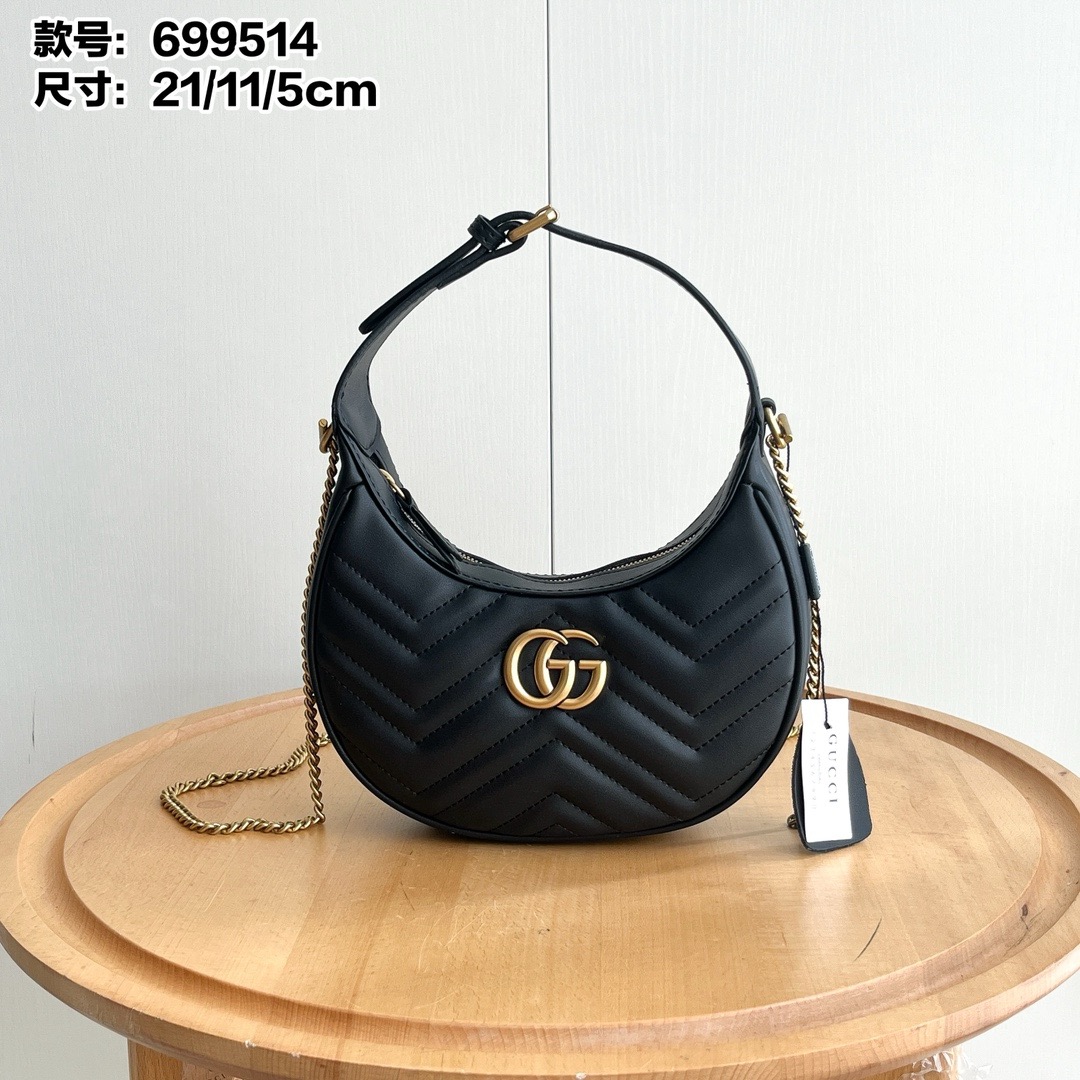 Gucci Marmont Mini Crescent Handbag