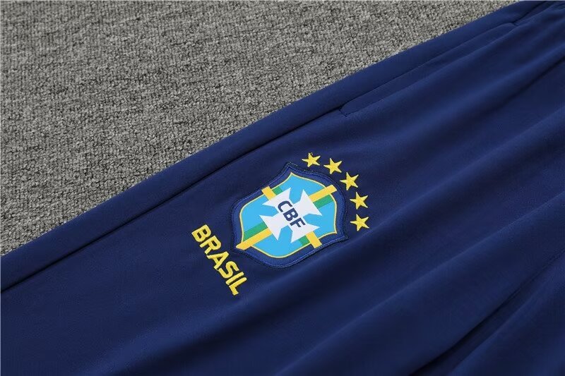 2024/25 Brazil yellow half zip training suit 1:1 Thailand quality