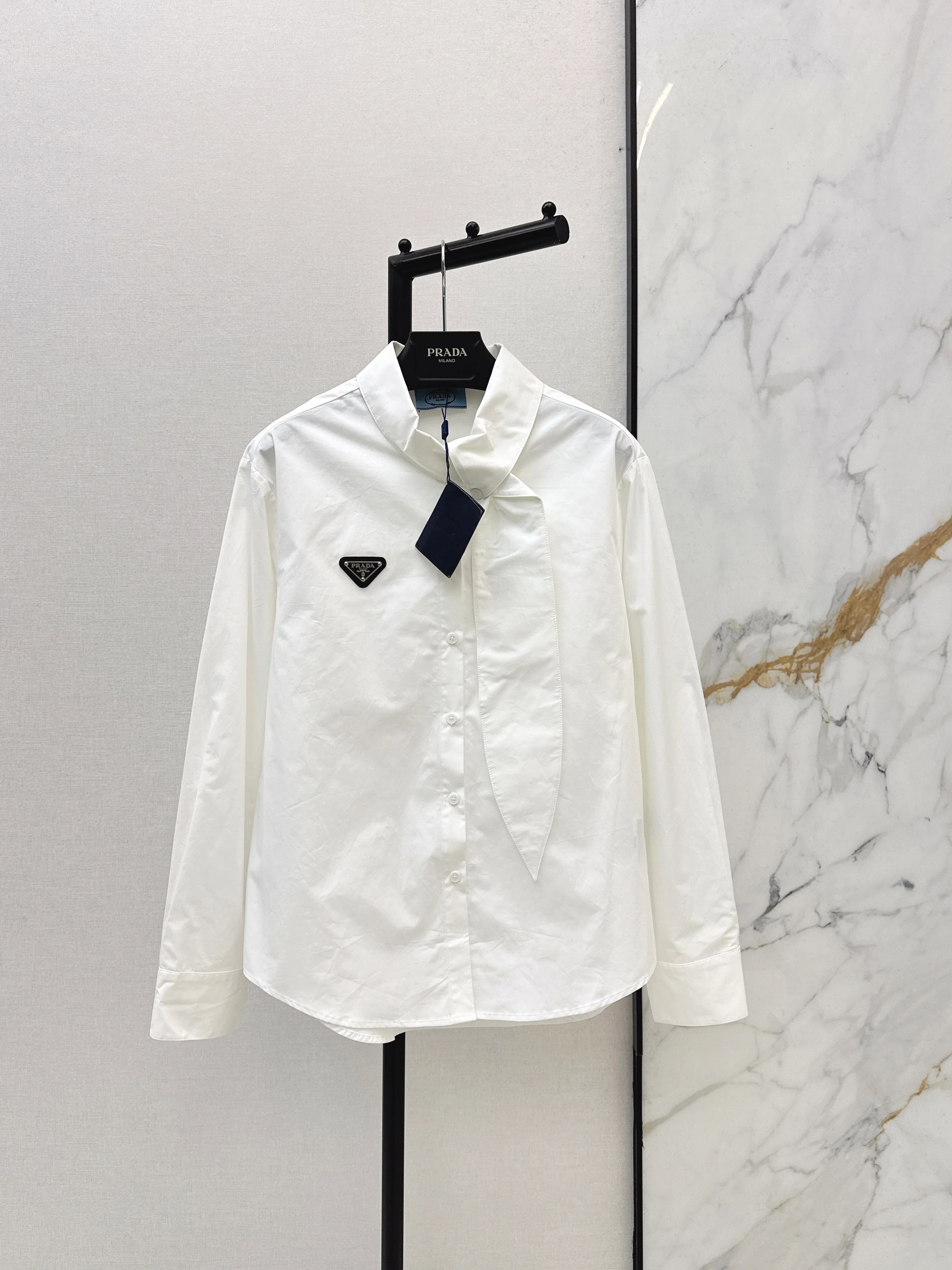 26SS New Arrival: Ribbon-Embellished Shirt