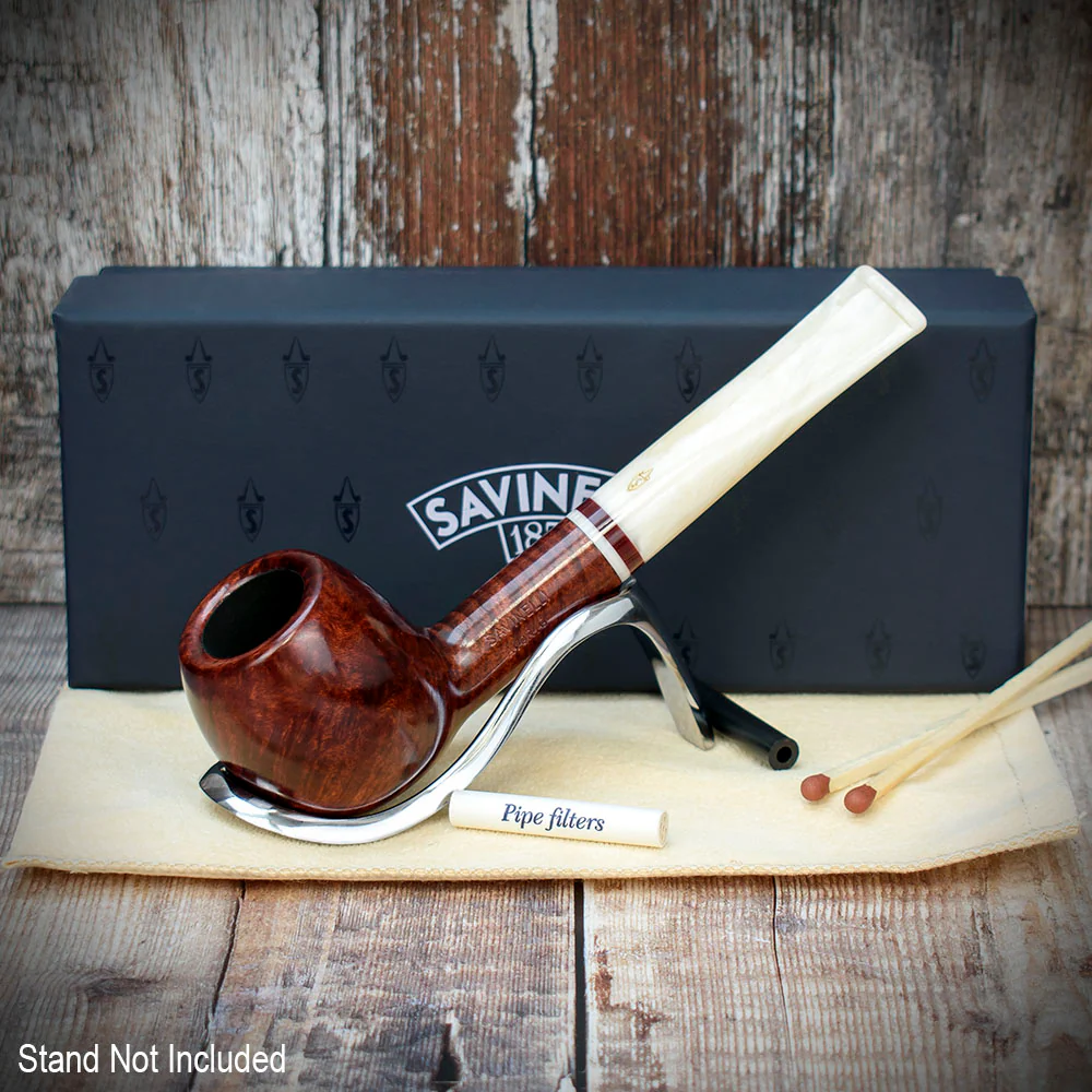 Savinelli Avorio Smooth Burgundy 207 - 6mm Briar Pipe