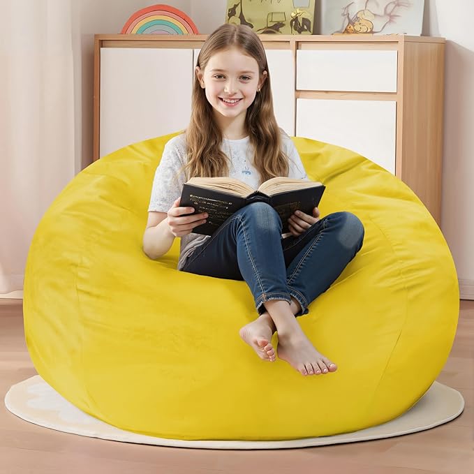 BUBBLEBEAN Bean Bag Chair: Bean Bags with Memory Foam Filled