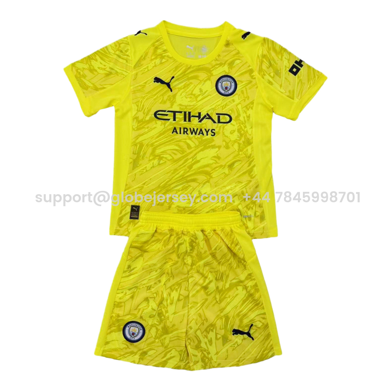 Manchester City 25-26 Yellow Goalkeeper Men's Adult Jersey Set - Fans Version